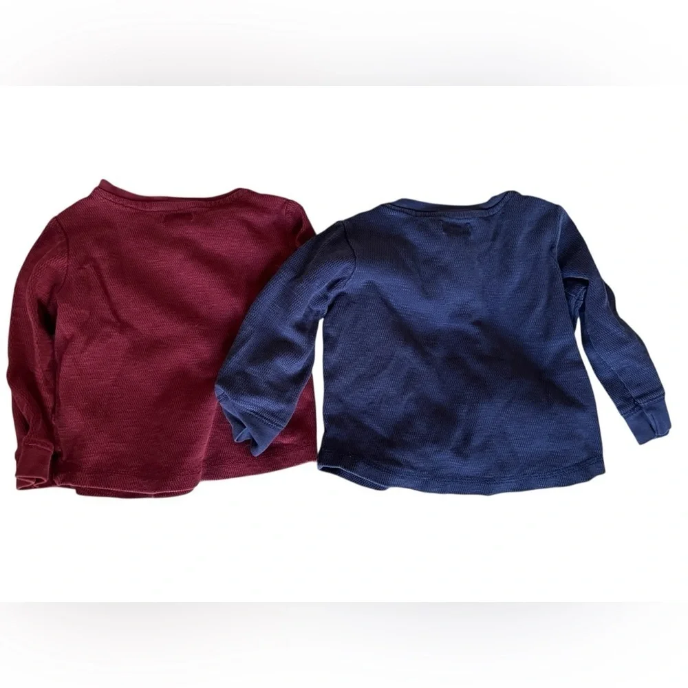 Gymboree Burgundy and Navy Button-Up Shirts